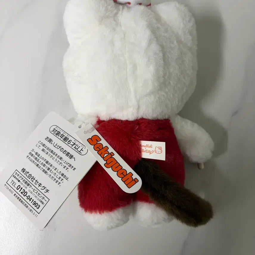 [BUNJANG] Monchhichi Hello Kitty Gingham Check Doll / 몬치치 헬로키티 콜라보 깅엄체크