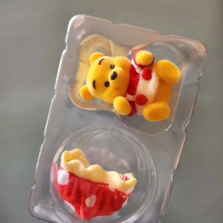 [BUNJANG] Miniso Touching Garden Pooh Flocked Figure / 미니소 터칭가든 푸 플로키 피규어