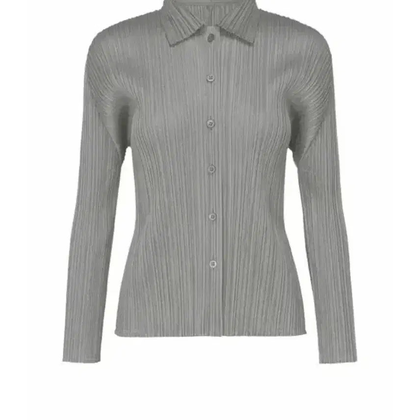 [BUNJANG] Pleats Please Gray Shirt / 플리츠플리즈 셔츠 그레이 3사이즈