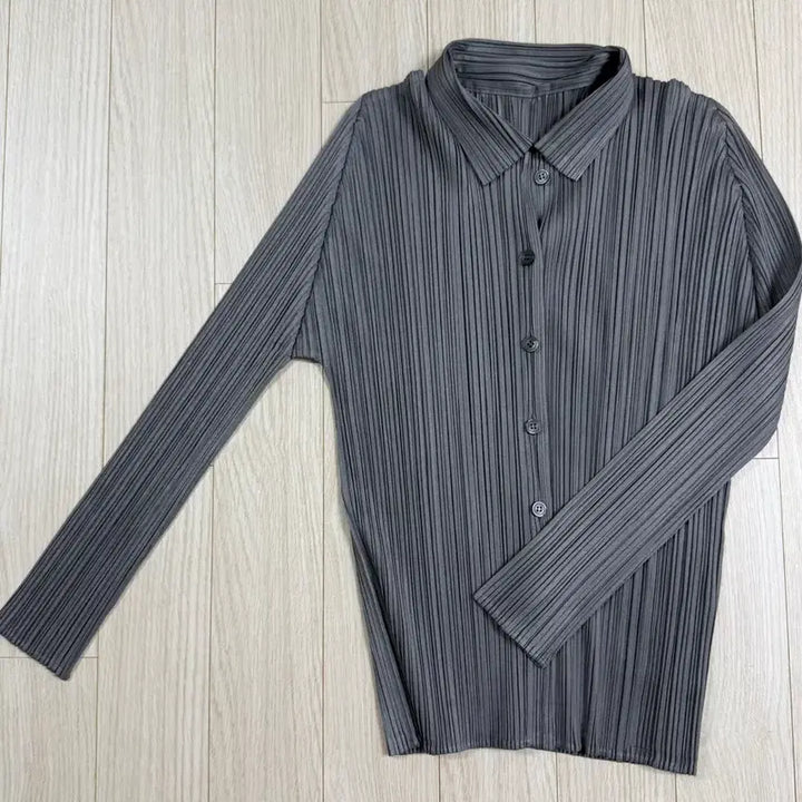 [BUNJANG] Pleats Please Gray Shirt / 플리츠플리즈 셔츠 그레이 3사이즈
