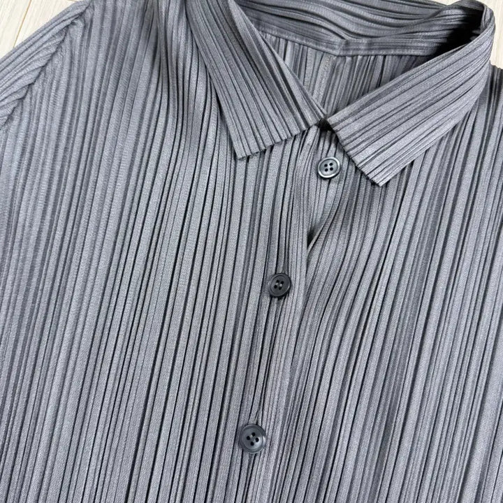 [BUNJANG] Pleats Please Gray Shirt / 플리츠플리즈 셔츠 그레이 3사이즈