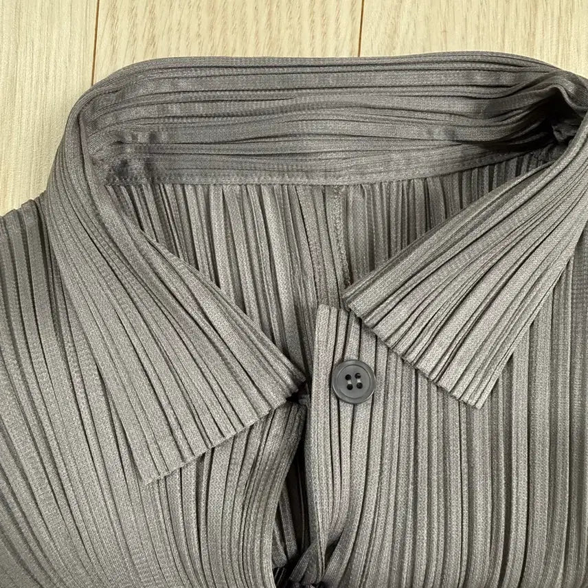 [BUNJANG] Pleats Please Gray Shirt / 플리츠플리즈 셔츠 그레이 3사이즈