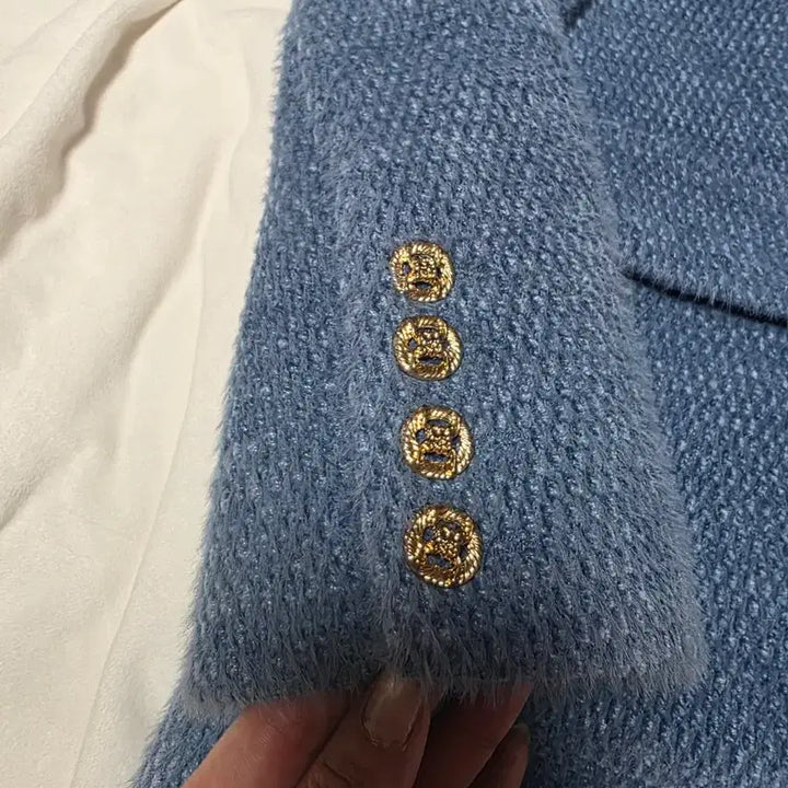 [BUNJANG] WEARE Blue Tweed Jacket / 블루 트위드 자켓