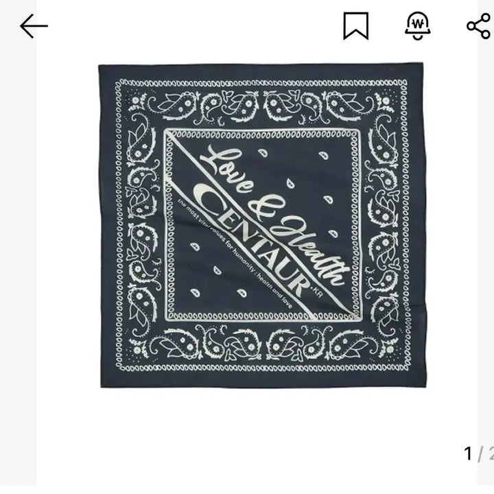 [BUNJANG] CENTAUR Paisley Bandana Navy Large / CENTAUR 페이즐리 반다나 네이비 라지