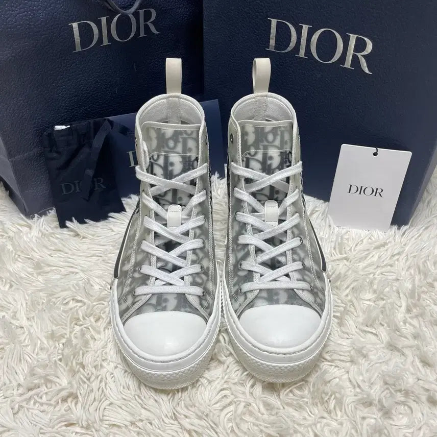 [BUNJANG] Dior B23 Oblique High Sneakers / [정품 42] 다올 B23 오블리크 하이 스니커즈