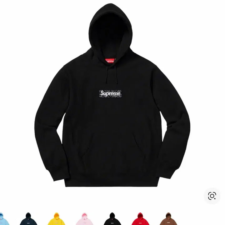 [BUNJANG] Supreme Bandana Box Logo Hooded Sweatshirt Black (FW19) / 새제품 슈프림 반다나 박스로고 후드 스웨트셔츠 블랙 - 19FW