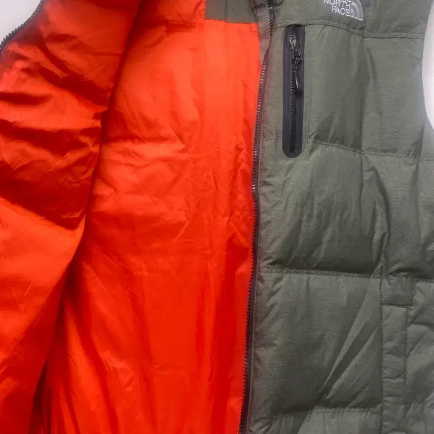 [BUNJANG] The North Face Padded Vest Olive / 노스페이스 패딩 조끼 카키 올리브색상