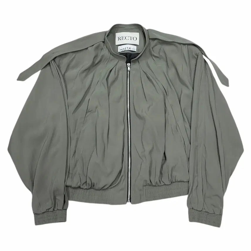 [BUNJANG] RECTO 80S Tuck Detail Disco Jumper Jacket Khaki S / RECTO 렉토 80S 턱 디테일 디스코 점퍼 변우석 자켓 카키 S