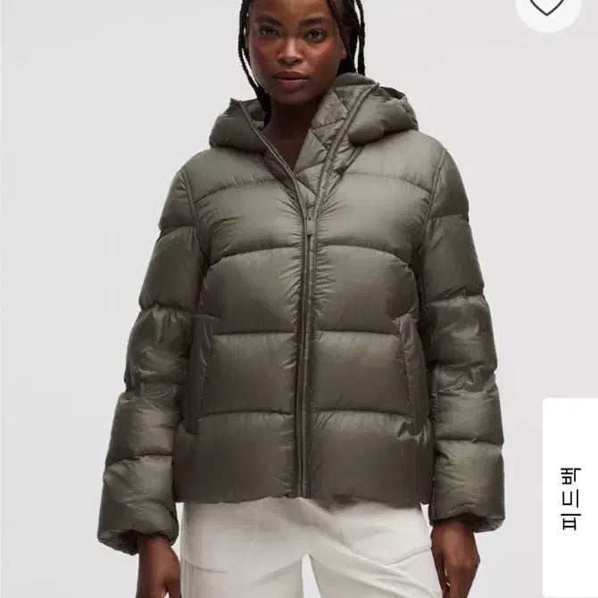[BUNJANG] Lululemon Featherweight 900 Down Fill Puffer Jacket Army Green XS / 룰루레몬 페더웨이트 900 다운 필 푸퍼 재킷 패딩