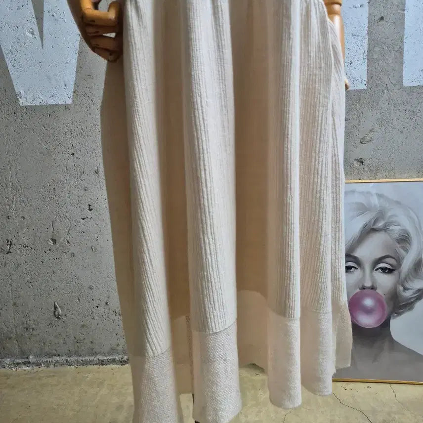 [BUNJANG] Crearettore Collar Knit Long Dress (Ivory) / 끄레아또레 카라넥 니트 롱원피스(SB8