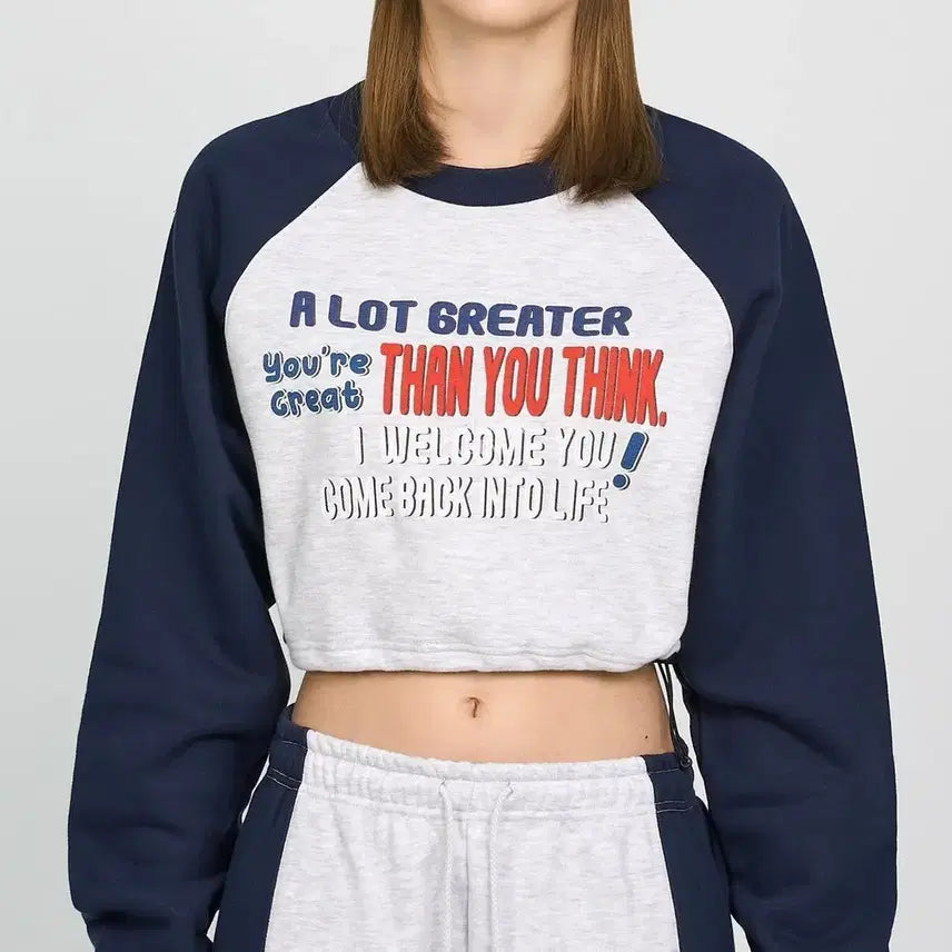 [BUNJANG] Acme De La Vie Hong Young-ki Crop Sweatshirt / 아크메드라비 크롭 맨투맨 네이비 홍영기