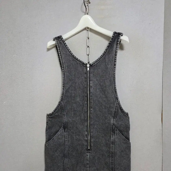 [BUNJANG] Black Long Dress / 집업 편한 흑청 롱원피스 F  n2650