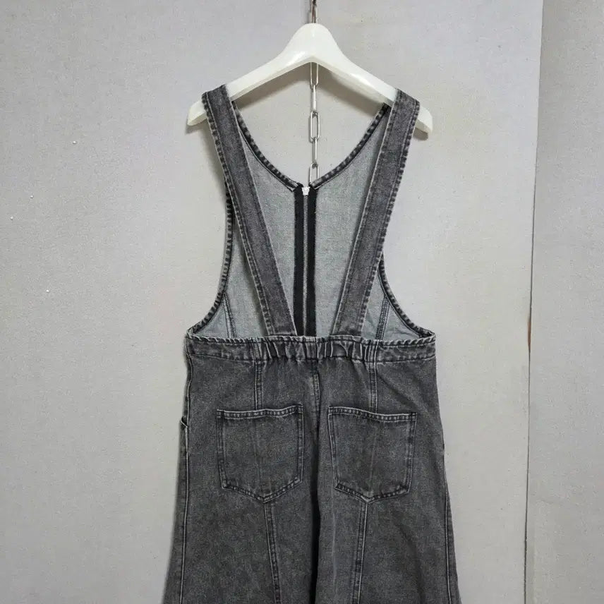 [BUNJANG] Black Long Dress / 집업 편한 흑청 롱원피스 F  n2650