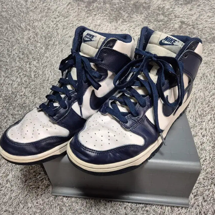 [BUNJANG] Nike Dunk High Retro Navy (275) / 나이키 덩크하이 레트로 네이비 275