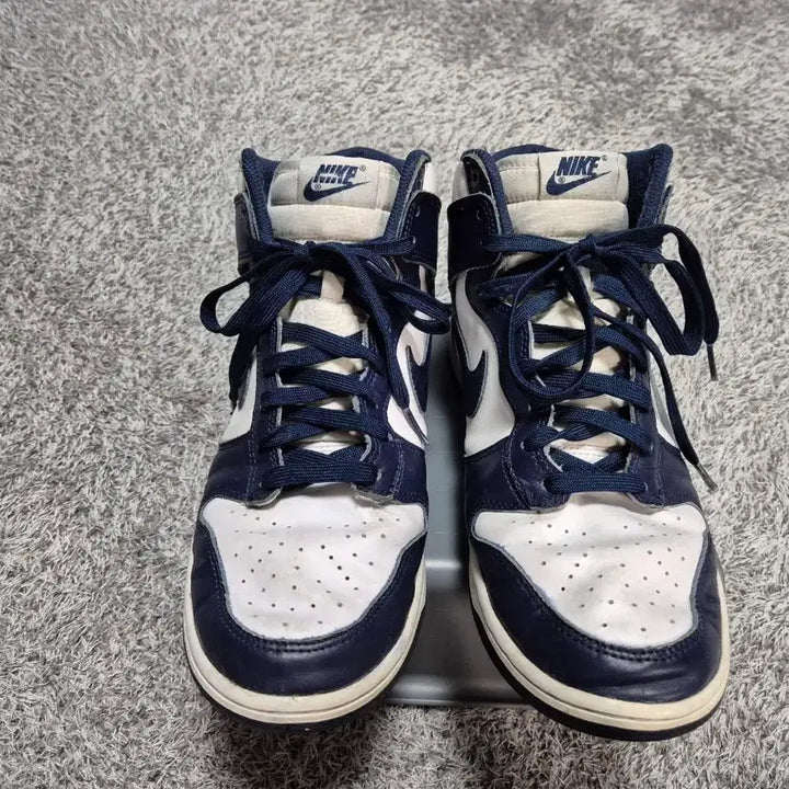 [BUNJANG] Nike Dunk High Retro Navy (275) / 나이키 덩크하이 레트로 네이비 275