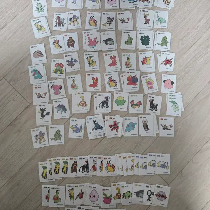 [BUNJANG] Pokemon First and Second Generation Tteokbokki Stickers / 포켓몬 띠부씰 판매 1세대 2세대