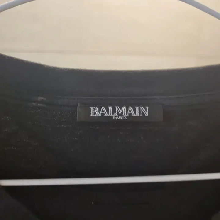 [BUNJANG] Balmain Black Printed Short Sleeve T-shirt / 발망 블랙 프린팅 반팔 티셔츠