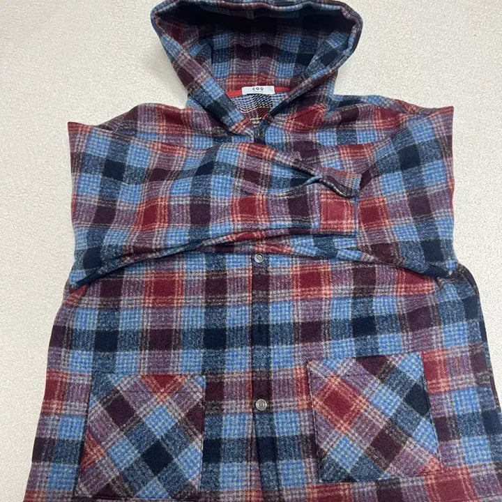 [BUNJANG] Wool Checkered Hooded Shirt / (새상품) 울 체크 후드 셔츠 L~XL