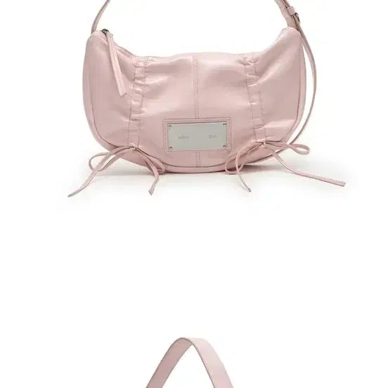 [BUNJANG] Matinkim Half Shirring Ribbon Round Bag / 마뗑킴 하프 셔링 리본 라운드백 핑크