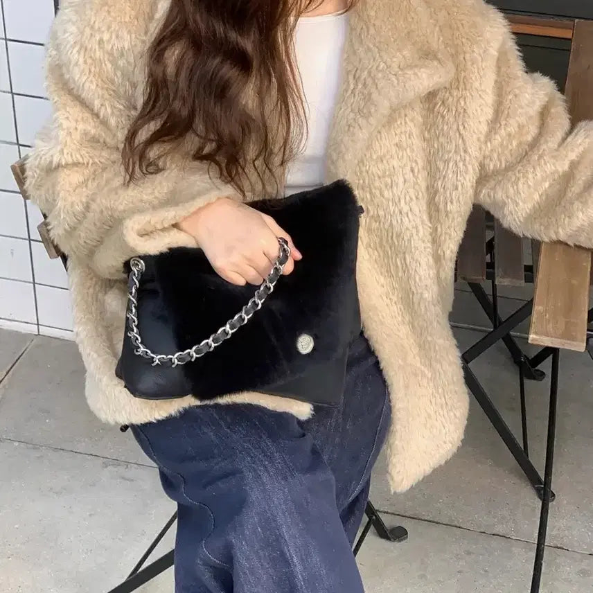 [BUNJANG] Minitmute Pebble Chain Bag Black / 미닛뮤트 페블 체인백 블랙