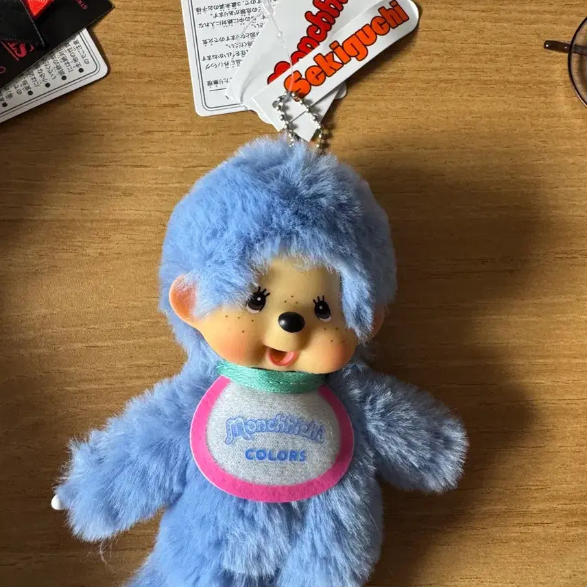 [BUNJANG] Monchhichi Doll Keyring Blue / 몬치치 인형 키링 블루