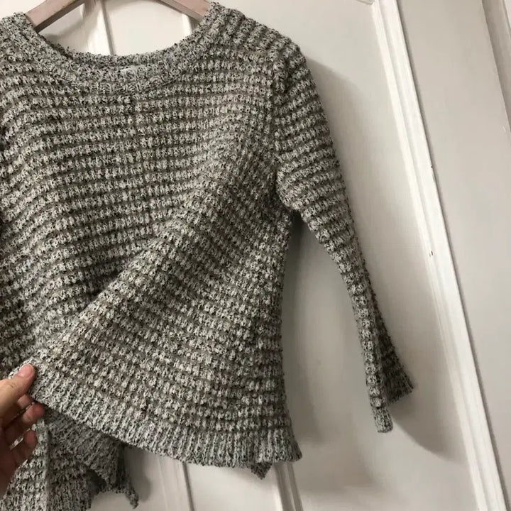 [BUNJANG] Time Tweed Crop Knit Sweater / 한섬 타임 time 트위드 크롭 니트 스웨터 보카시