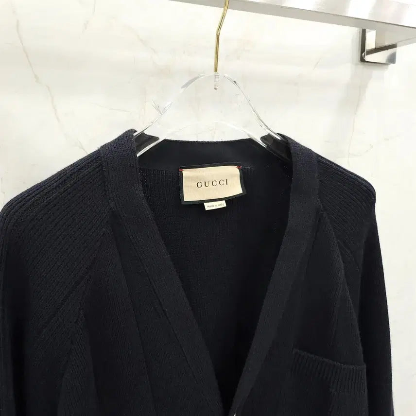 [BUNJANG] Gucci Web Detail Wool Blend Cardigan L / L / 구찌 웹 디테일 울 블렌드 가디건
