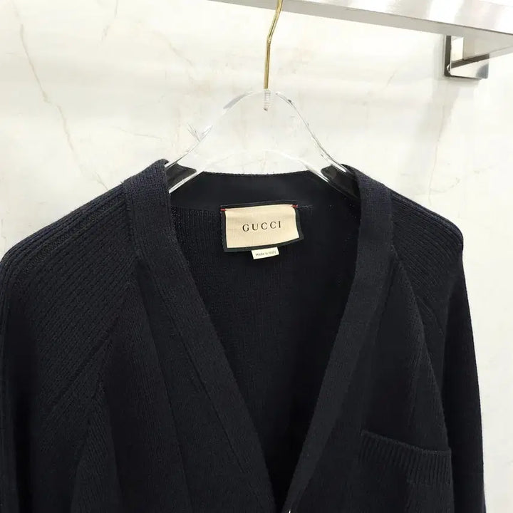 [BUNJANG] Gucci Web Detail Wool Blend Cardigan L / L / 구찌 웹 디테일 울 블렌드 가디건