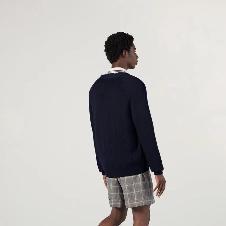 [BUNJANG] Gucci Web Detail Wool Blend Cardigan L / L / 구찌 웹 디테일 울 블렌드 가디건