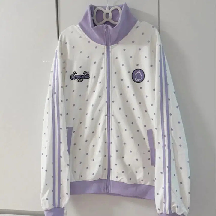 [BUNJANG] Subculture Dot Plush Zip-up Jacket / 지뢰계 서브컬처 도트 플러시 집업 재킷(2컬러)