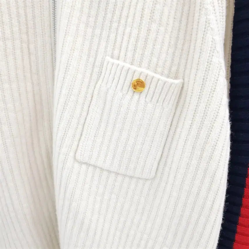 [BUNJANG] Gucci M Wool Cashmere Knit Zip-Up Bomber Jacket / M / 구찌 울 캐시미어 니트 집업 봄버