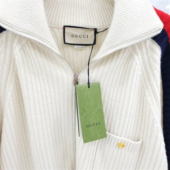 [BUNJANG] Gucci M Wool Cashmere Knit Zip-Up Bomber Jacket / M / 구찌 울 캐시미어 니트 집업 봄버