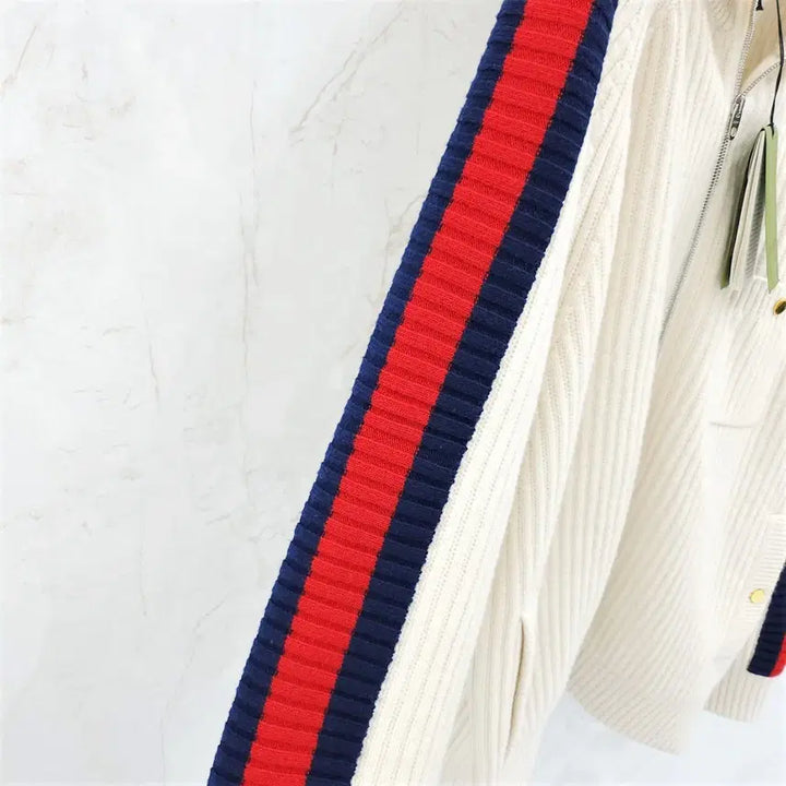 [BUNJANG] Gucci M Wool Cashmere Knit Zip-Up Bomber Jacket / M / 구찌 울 캐시미어 니트 집업 봄버