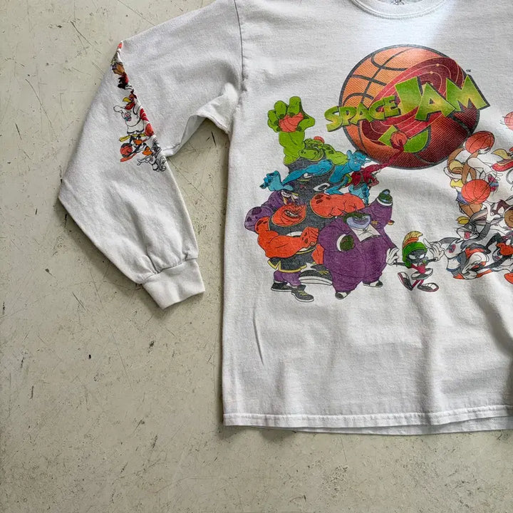 [SOLD OUT] 루니툰즈 스페이스 잼 오피셜 빈티지 롱슬리브 M