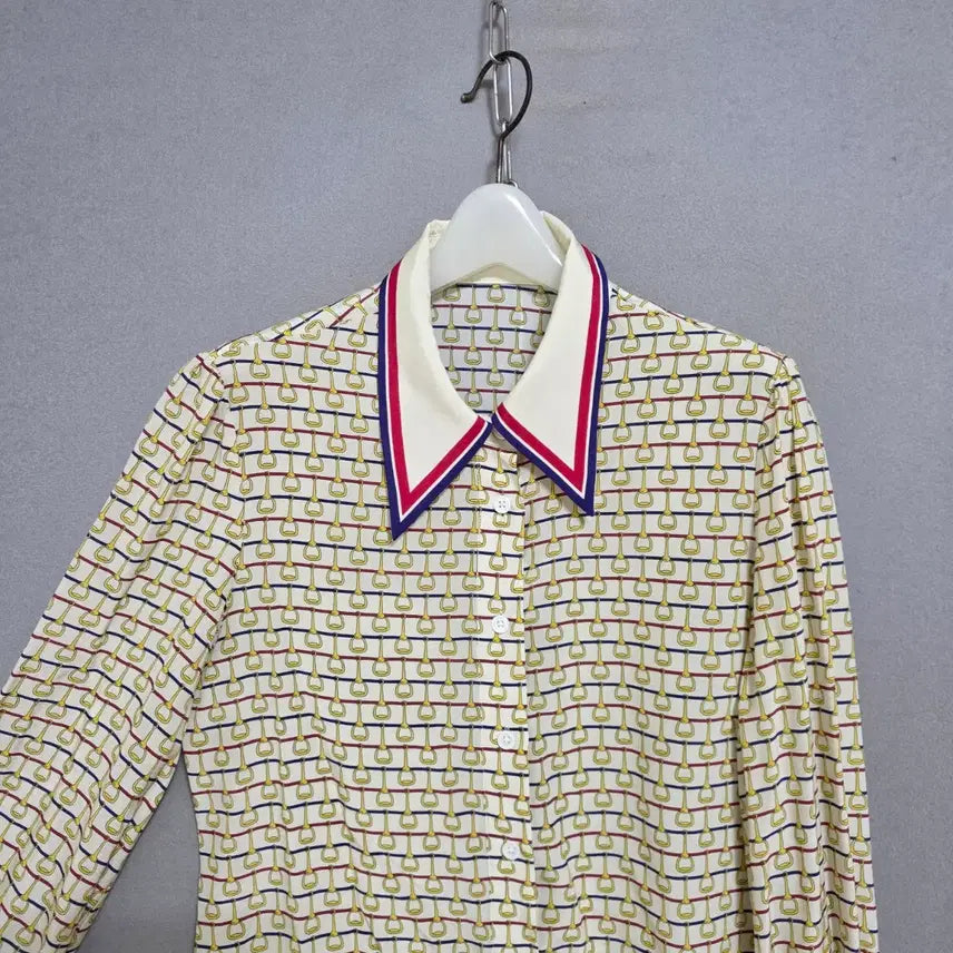 [BUNJANG] Silk Blouse S / s하루특가s25  고급스런 무늬 실크 블라우스 S   n2658