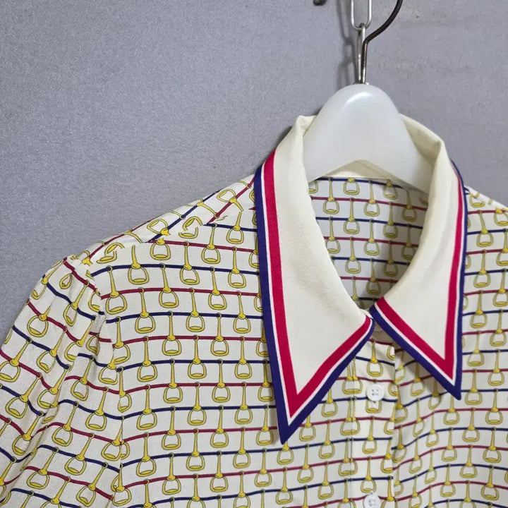 [BUNJANG] Silk Blouse S / s하루특가s25  고급스런 무늬 실크 블라우스 S   n2658