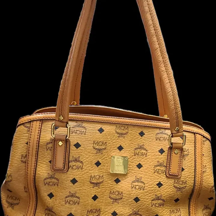 [BUNJANG] MCM Visetos Cognac Tote Bag / MCM 비세토스 코냑 토트백 (참 포함) 상태좋아요