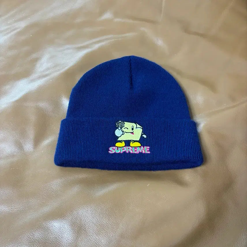 [BUNJANG] Supreme Beanie Navy Sticky Note / 슈프림 비니 모자 스티키 노트 네이비