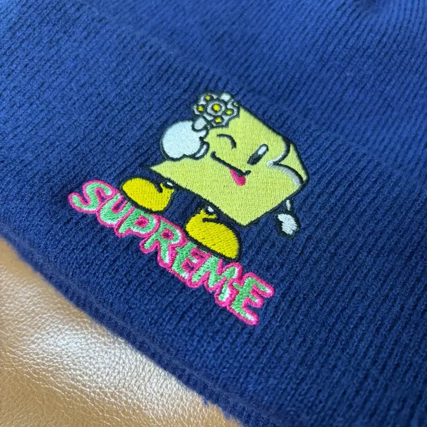[BUNJANG] Supreme Beanie Navy Sticky Note / 슈프림 비니 모자 스티키 노트 네이비