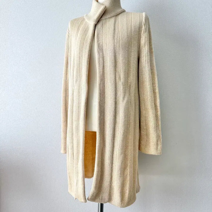 [BUNJANG] Time Ivory Long Knit Cardigan / Time 100% 울 아이보리 가디건 자겥