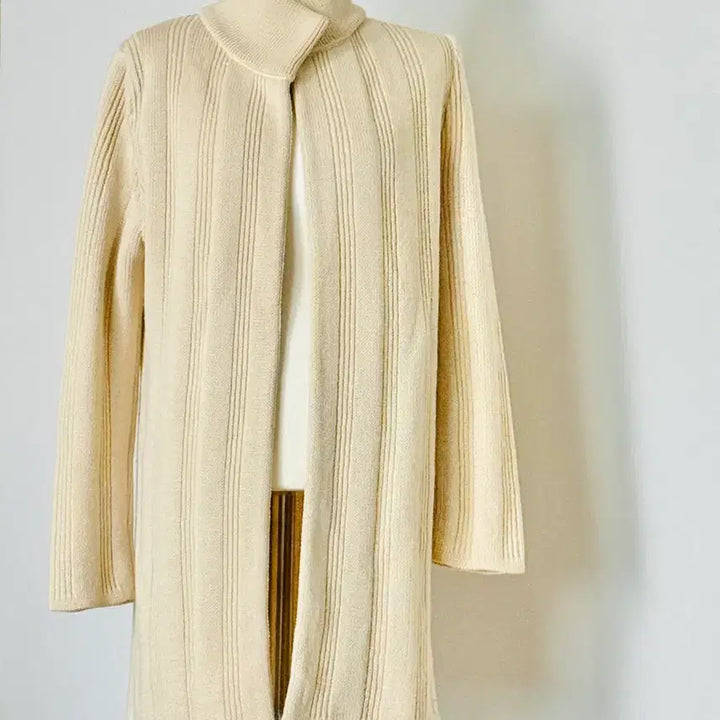 [BUNJANG] Time Ivory Long Knit Cardigan / Time 100% 울 아이보리 가디건 자겥