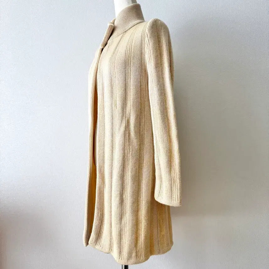 [BUNJANG] Time Ivory Long Knit Cardigan / Time 100% 울 아이보리 가디건 자겥