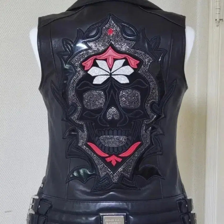 [BUNJANG] Phillip Plein Leather Vest S / 미사용/필립플레인[정품]/양가죽 베스트/S