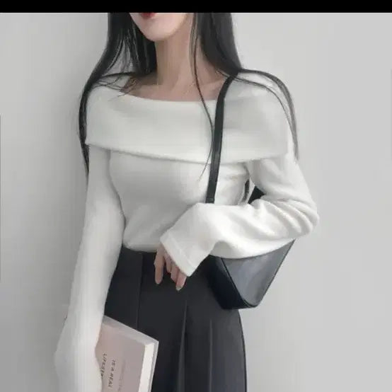 [BUNJANG] Ablie Off-Shoulder White T-Shirt / 새상품) 에이블리 오프숄더 티셔츠