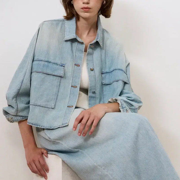 [BUNJANG] 25 Years The Cashmere Dolman Sleeve Denim Jacket / 네고어렵습니다25년더캐시미어 돌먼 슬리브 데님 자켓