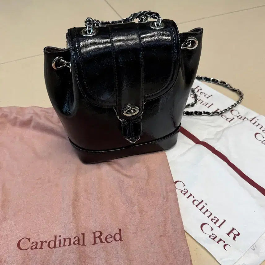 [BUNJANG] Cardinal Red Howa Bag - Black / 카디널레드 하우아백 블랙