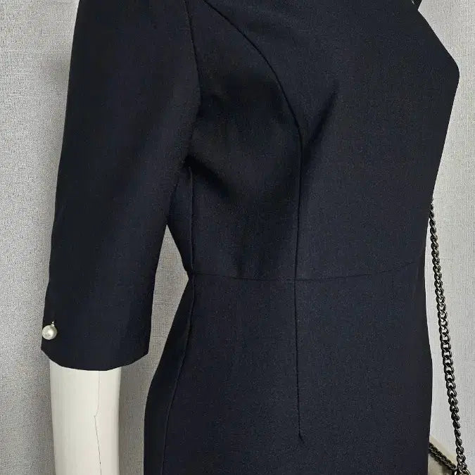 [BUNJANG] Simple Navy Dress - Size Large / 남색 심플한 자크 안감 원피스..택 라지..반품 48 길이 95