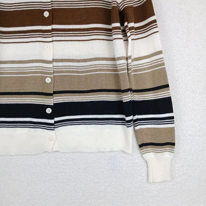 [BUNJANG] avec el Stripe Collar Cardigan / avec el 여성 스트라이프 카라 가디건(F)