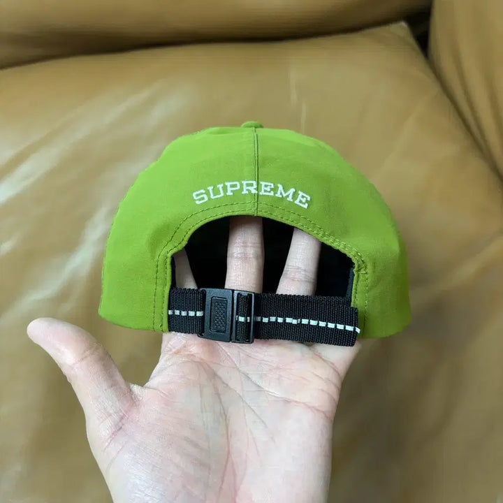 [SOLD OUT] 슈프림 S로고 6패널 볼캡 모자 고어텍스 올리브 그린