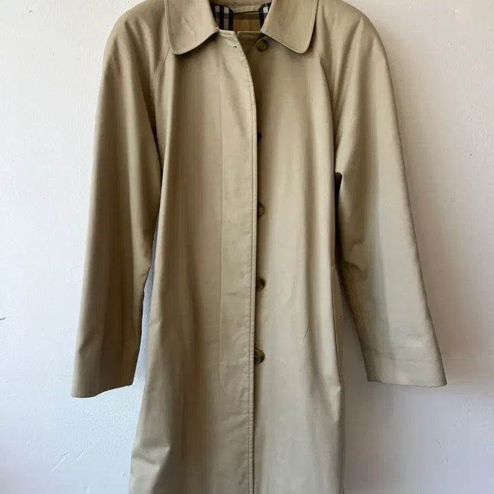 [BUNJANG] Burberry Women's Beige Gabardine Mac Coat / 버버리 여성 베이지 개버딘맥코트 간절기싱글코트